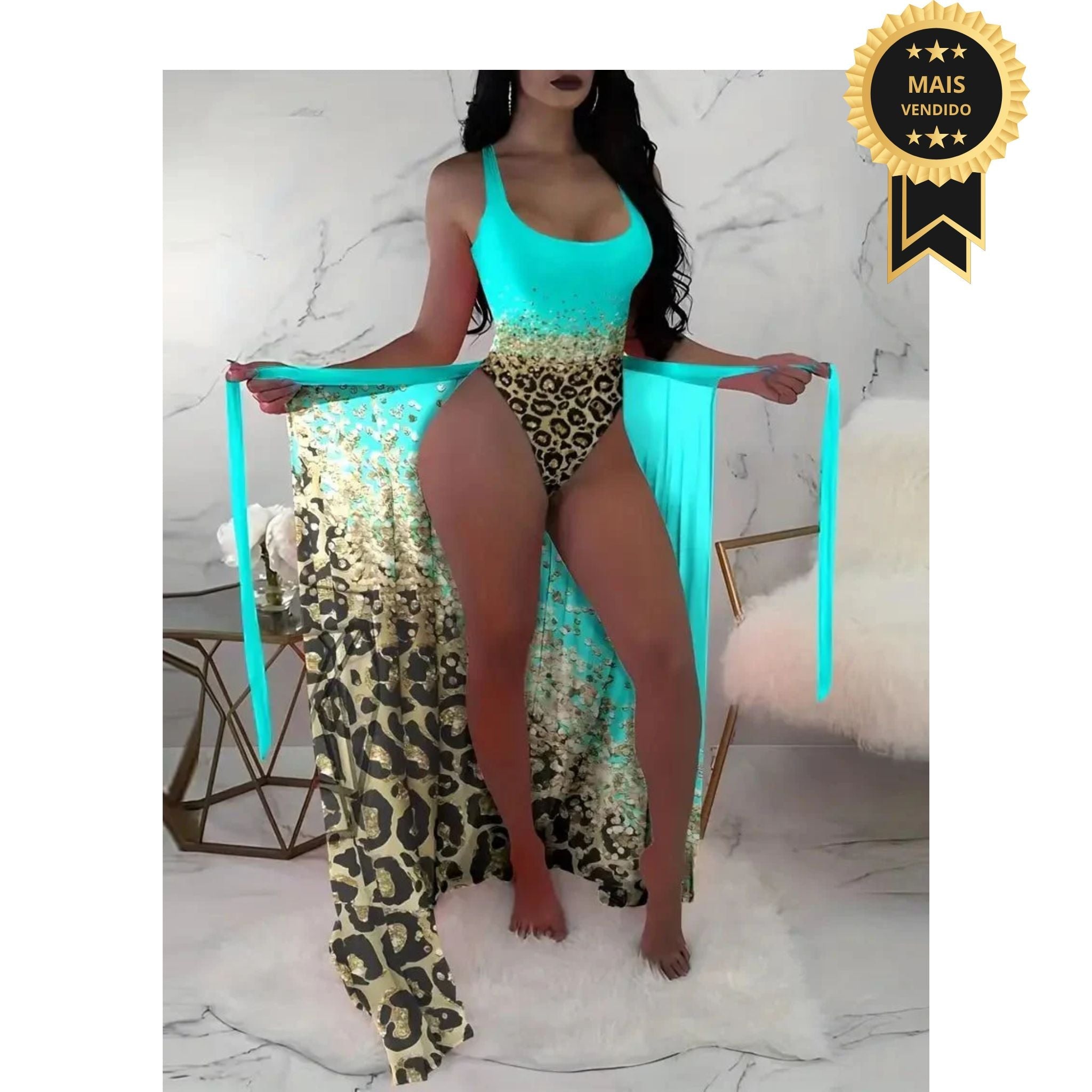 Maiô Leopard - Conjunto - Onda Serena - Maiô